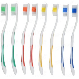 DentaGlo Easy Grip Toothbrushes Assorted Colours - Pack of 8