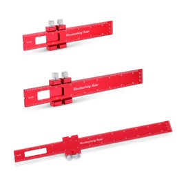 TRZZ Stainless Steel Metal Ruler Set - Precision Ruler, Machinist Ruler, Metric Ruler, Straight Edge Ruler, 6 to 18 Inch Rulers for Drafting and Measuring