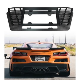 NUBEHONE Aluminum C8 License Plate Frame Z06 E-Ray Fit for Corvette C8 Z06 E-Ray 2023-2025 Corvette License Plate Frame C8 Corvette Accessories Z06 E-Ray