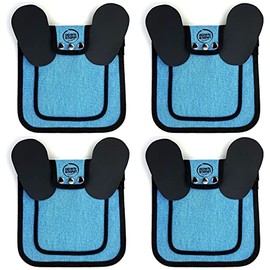 DOWN UNDER OUTDOORS 4 Pack Premium Chicken Saddle with Adjustable Straps to Suit Small, Medium and Large Hens, Poultry Saver, Protector, Apron, Supplies, Care Products (Blue)