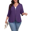 POSESHE Womens Plus Size Cardigan Sweater Short Sleeves Lightweight Knit