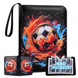 JIAWWAN Football Trading Card Album, Scrapbook Football Cards, Card Collection Album with 55 Pages 440 Cards, Trading Cards Album Football Small, Trading Card Folder Cards Football Book Trading Cards