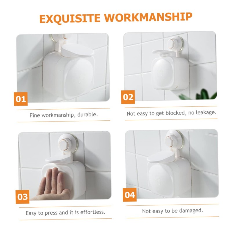 Alipis Wall Mounted Soap Dispenser Cup Easy Install Shampoo Wash