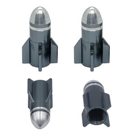 4 Pack Shiny Tire Valve Covers, Car Wheel Tire Valve Covers Universal Copper Core Valve Covers for Car SUV Truck Bicycle (HJ-HS)