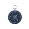 White Dial Iced Compass 45mm Aluminum Case Silver Portable Pocket