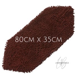 Quick Drying Multipurpose Chenille Towel with Built in Hand Pockets│Lint and Scratch Free Detailing│Household Spills│Extra Absorbent for Petcare│80cm x 35cm (Brown)