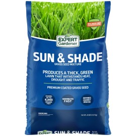 Expert Gardener Kentucky Bluegrass Northern Grass Seed Mix, for Sun to Partial Shade - 20 LB
