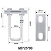 U-Bolts 4pcs Square Brackets U Bolts U-Clamp M8 Bolts U-Bolts