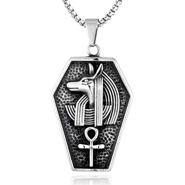 UMtrade Egyptian Ankh Cross Stainless Steel Men Dog Tag Medieval