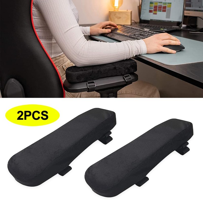 2Pc Memory Foam Armrest Cushions Support Elbow Arm Rest Cover