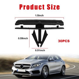 30 PCS Car Fender Flare Clips, Auto Front Fender Flare Rocker Moulding Clip, Bumper Shield Retainer Clips Replacement Compatible with Wrangler JK, Unlimited JK, Ram 4500 Ram 5500, 68039280-AA