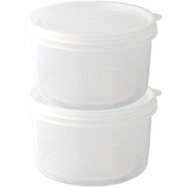 Nagao S-60 Storage Container, Round, Polypropylene, 16.2 fl oz (490 ml), Set of 2,