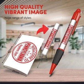 Destination Vinyl ltd Beautiful and comfortable Red Ballpoint Pen (Black Ink) - Welcome Pennsylvania USA #5896