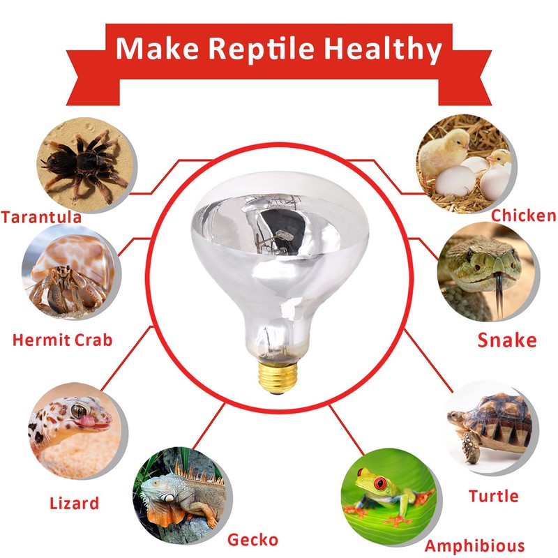 Aiicioo UVB Reptile Light 160W - UVB Light Bulb for