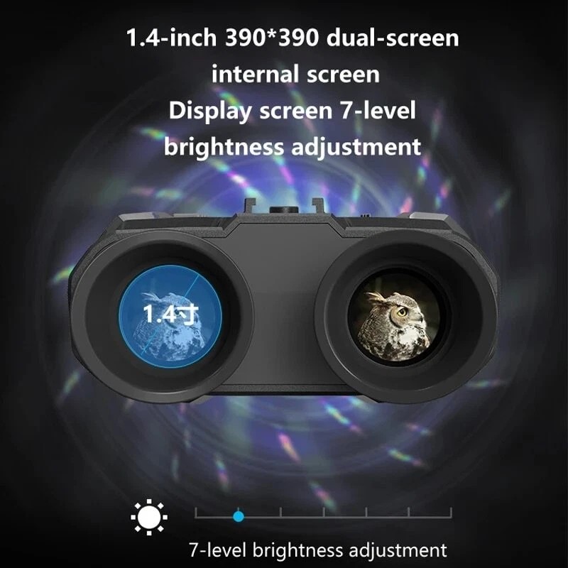 GOYOJO 3D 1080P 4K Night Vision Binoculars Infrared Head Mounted