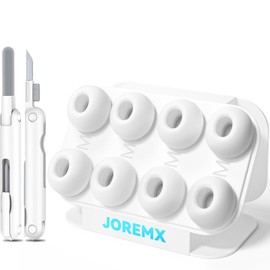 4 Pairs Silicone Replacement Ear Tips for AirPods Pro (2019) & AirPods Pro 2 (2022) with Cleaning Pen,Noise Reduction Holewith & Built-in dust Guard Screen,USB-C (2023) (Medium-White)