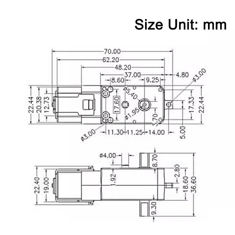 SazkJere 6PCS Double Shaft 1:90 All Metal Gears TT Motor