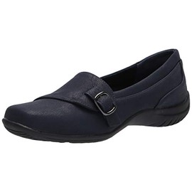 Easy Street Zapatillas Planas para Mujer, Azul Marino/Flor y Brillo, 8 Narrow