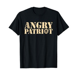 Angry Patriot American Flag US Patriot Design Women Men T-Shirt