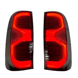 Azoepart 2X Smoked LED Rear Brake Stop Tail Light Lamp for Toyota Hilux Vigo 2012 2013 2014, As Original, As Pictures, US-OE-HLX12-TL-01