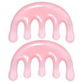 2 piezas de resina peine de masaje cuero cabelludo herramienta de masaje para el cuidado del cuero cabelludo relajación muscular Gua Sha Meridian Masa