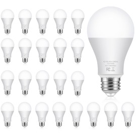 24-Pack LED Light Bulbs 100 Watt Equivalent A19 Daylight White 5000K, No Flicker Standard E26 Edison Medium Screw Base Bulbs, 1100Lumens, Non Dimmable Energy Efficient Light Bulbs For Bedroom