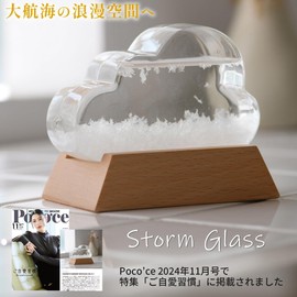 TumugiMart Storm Glass, Cloud Stormglass, Science Object, Rain or Shine, Weather Forecast, Glass, Clouds, Stylish, Interior (Gift)