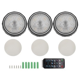 RGB Puck Lights with Remote Control Battery Powered Easy To Install Under Cabinet Lighting for Kitchen