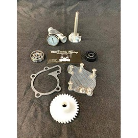 MacDaddy Racing Billet Water Pump Kit and Billet Coolant Temperature Gauge for Yamaha Banshee