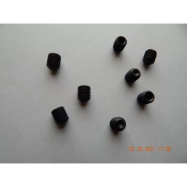Unbranded SOCKET SET SCREWS 7/16-20 x 1/2"  CUP POINT.  BLACK ALLOY.  8 PCS. NEW