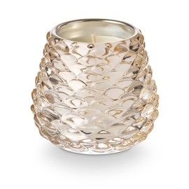 Illume Winter White Glass Pinecone Candle