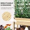 Outsunny Wooden Raised Garden Bed with Trellis, Elevated Planter Box