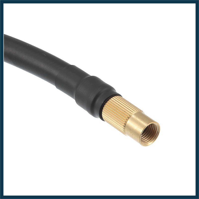 TUCKBOLD 100cm Car Tire Inflator Extension Hose Adapter Black Copper