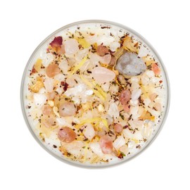 Good Vibes Only Candle by New Moon Beginnings - Negative Energy Cleansing - Soy Aromatherapy Candle - Handmade with Crystals & Herbs (21oz Round Glass)