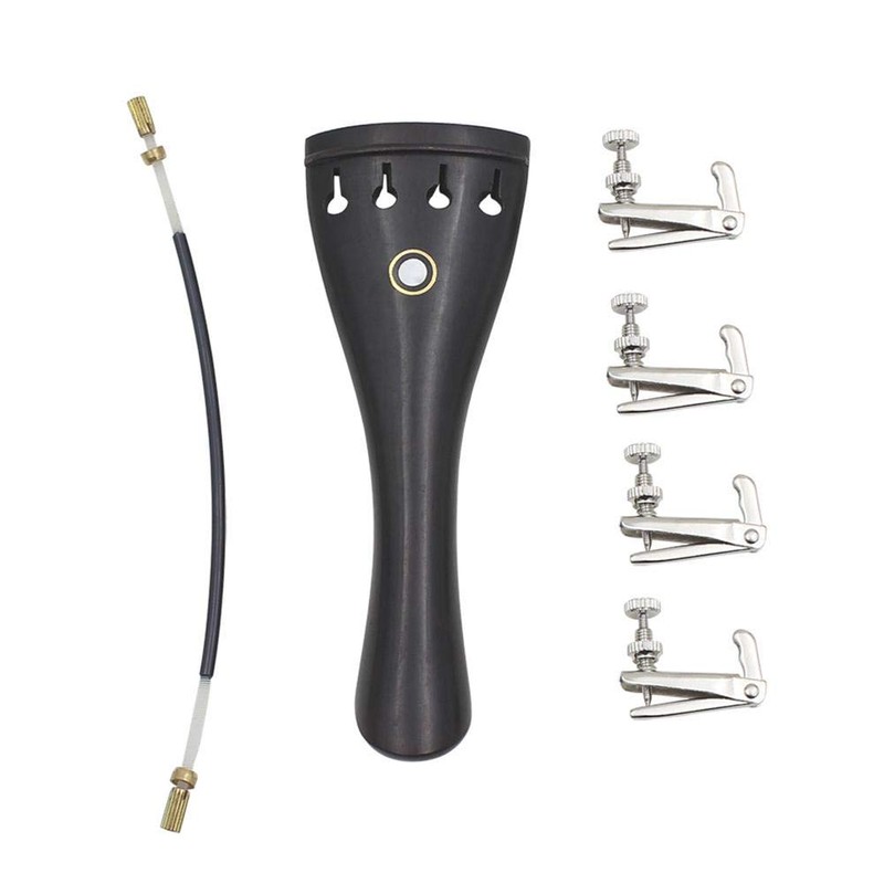 4/3 Violin Kits Set, 3 in 1 Ebony Tailpiece with