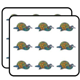 Snail Animal Doodle Waves Pattern Art Decor 2" Each Sticker for Scrapbooking, Calendars, Arts, Kids DIY Crafts, Album, Bullet Journals 18 Pack