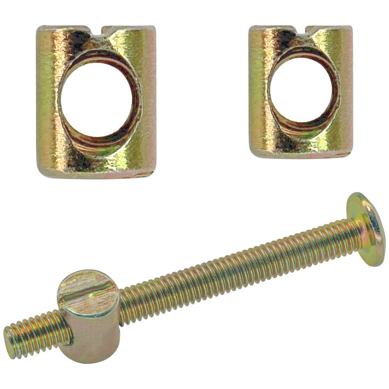 60 PCS M6 M8 Barrel Nuts,Slotted Dowel Nuts for Furniture,Beds,and