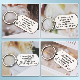 Boyfriend Girlfriend Lovers Keychain Gift Husband Wife Couples Key Ring Present Funny Cute Promise Charm Pendent for Him Her Mini Useful Cool Dog Tag Jewelry for Women Men Christmas Gifts