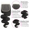 4x4 Hd Lace Closure Human Hair Preplucked With Baby Hair
