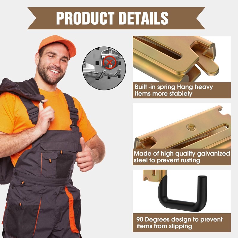 Hanwosi E Track Hooks 6 PCS and E-Track Tie Down