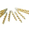 13PCS, Titanium,Coated Twist Drill Bit Set, 1/16" - 1/4" for