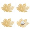 Hosoncovy 4 Pack PVC Placemats Maple Leaf Placemats Waterproof Oilproof