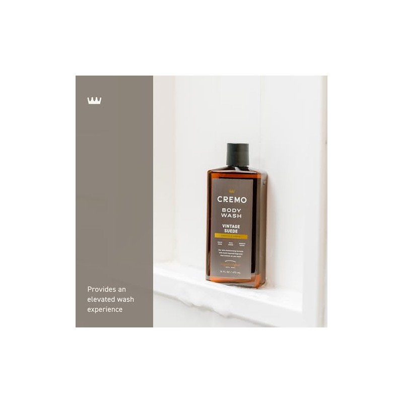 Cremo - Gel de baño rico en espuma, gamuza antigua
