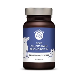 Gelenk- und Hüfttabletten für Hunde Hochdosiertes Markeninhaltsstoffe MSM OptiMSM®, Glukosamin HCl GlucosaGreen®, Chondroitinsulfat ChondroPure® + Vitamin C Ester-C® - hergestellt mit Tierärzten