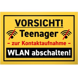 DankeDir! Vorsicht Teenager Sign 30 x 20 cm - Gift Idea Teenager's Room Door Sign Saying Room Puberty Boys & Girls - Room Decoration Birthday Door Decoration Gift Idea Teenagers