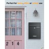 Uniclife Wall Mount Mailbox for Outside, Locking Mailbox, Large Mailbox