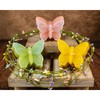 Butterfly Beeswax Candle - Color: Green-blue
