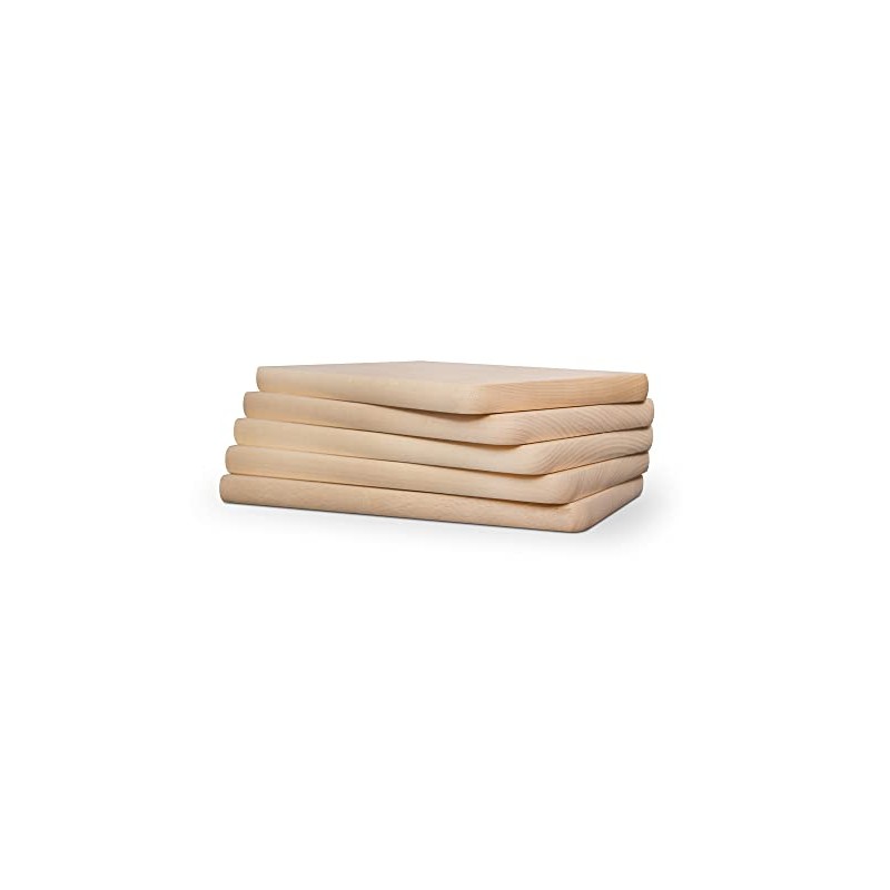 Breakfast Board Set of 5 Natural Beech Untreated Wooden Board