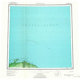 YellowMaps Barter Island AK topo map, 1:250000 Scale, 1 X 3 Degree, Historical, 1959, Updated 1965, 22.3 x 22.9 in - Polypropylene