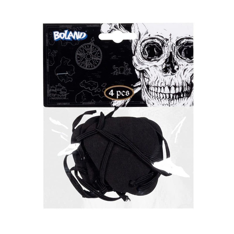 Boland 74285 Pirate Eye Patches, red, Standard Size